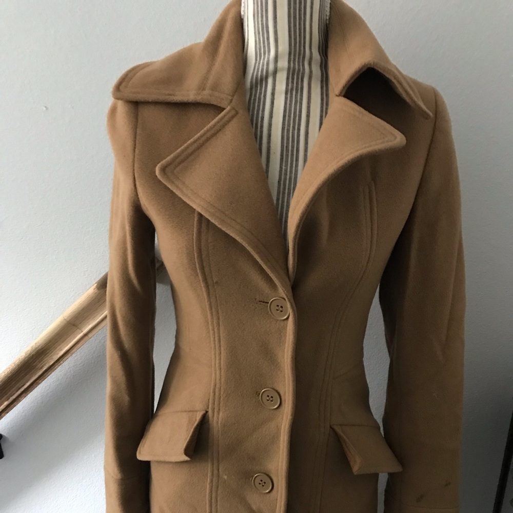 H&M camel winter coat xs size 4 donating this week